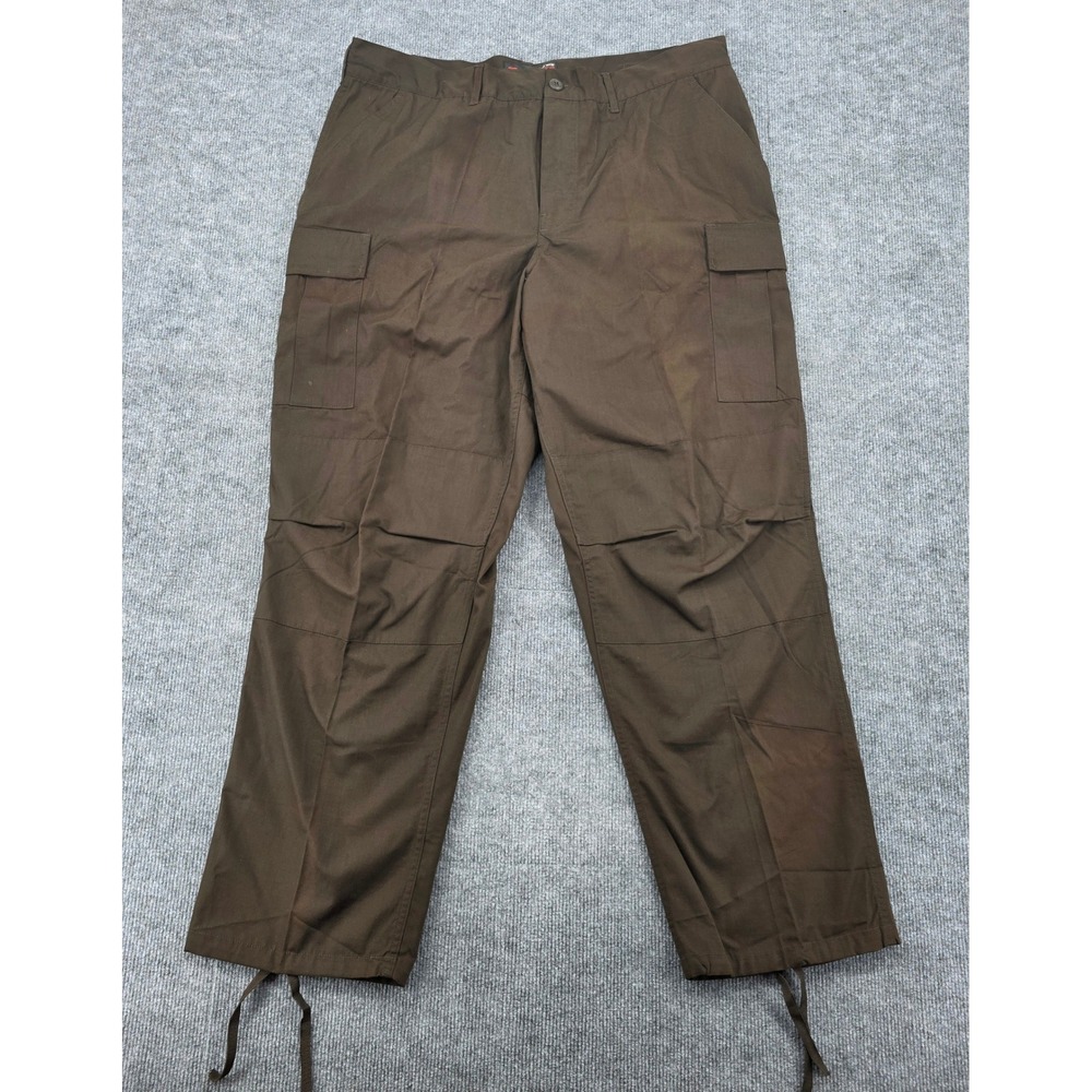 Prestige Tactical Wear Brown Ripstop Cargo Pants XL Regular Button Fly Workwear
